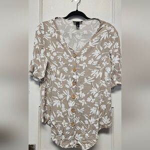 AGB Women's Tan Lounge Top & Pants Set Size Small